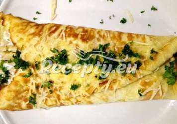 Vaječná omeleta plněná chřestem